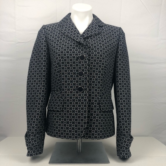 Ann Taylor Jackets & Blazers - Ann Taylor Blue and White Button Up Blazer Jacket